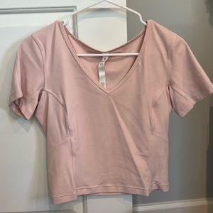 Lululemon ballet pink crop top